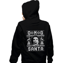 Load image into Gallery viewer, Shirts Zippered Hoodies, Unisex / Small / Black OMG Santa