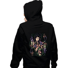 Load image into Gallery viewer, Daily_Deal_Shirts Zippered Hoodies, Unisex / Small / Black Beetlejuice & Lydia Card