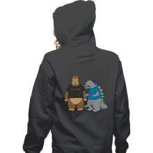 Load image into Gallery viewer, Daily_Deal_Shirts Zippered Hoodies, Unisex / Small / Dark Heather Stupid Kaijus!
