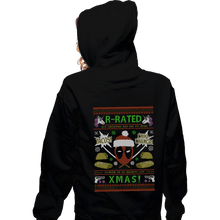 Load image into Gallery viewer, Shirts Zippered Hoodies, Unisex / Small / Black Rated R Christmas