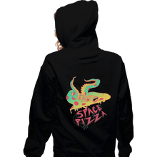 Load image into Gallery viewer, Shirts Zippered Hoodies, Unisex / Small / Black Space Pizza