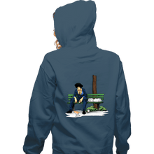 Load image into Gallery viewer, Shirts Zippered Hoodies, Unisex / Small / Indigo Blue Sad Spike