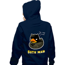 Load image into Gallery viewer, Secret_Shirts Zippered Hoodies, Unisex / Small / Navy The Bath Man