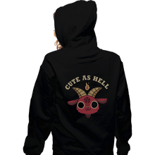 Load image into Gallery viewer, Secret_Shirts Zippered Hoodies, Unisex / Small / Black Cute As Heck