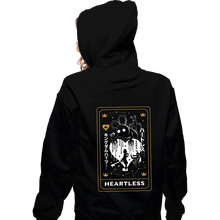 Load image into Gallery viewer, Secret_Shirts Zippered Hoodies, Unisex / Small / Black Heartless Tarot Card