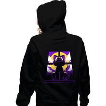 Load image into Gallery viewer, Shirts Zippered Hoodies, Unisex / Small / Black Luna Moon