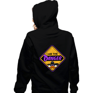 Daily_Deal_Shirts Zippered Hoodies, Unisex / Small / Black Danger Warning