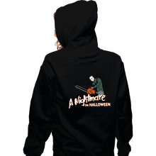 Load image into Gallery viewer, Daily_Deal_Shirts Zippered Hoodies, Unisex / Small / Black A Nightmare On Halloween