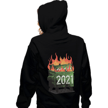 Load image into Gallery viewer, Shirts Zippered Hoodies, Unisex / Small / Black 2021 Double Dumpster Fire
