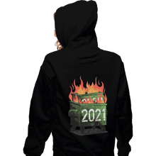 Load image into Gallery viewer, Shirts Zippered Hoodies, Unisex / Small / Black 2021 Double Dumpster Fire