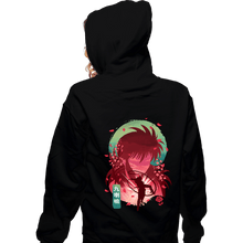 Load image into Gallery viewer, Daily_Deal_Shirts Zippered Hoodies, Unisex / Small / Black Kurama's Rose Whirlwind