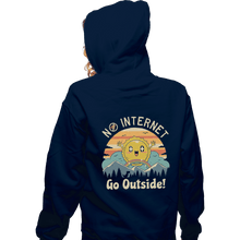Load image into Gallery viewer, Shirts Zippered Hoodies, Unisex / Small / Navy No Internet! Go Outside!