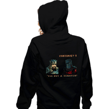 Load image into Gallery viewer, Daily_Deal_Shirts Zippered Hoodies, Unisex / Small / Black King Arthur Continue Screen
