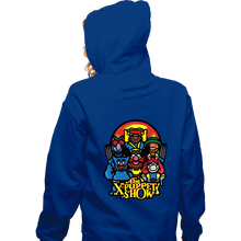 Load image into Gallery viewer, Daily_Deal_Shirts Zippered Hoodies, Unisex / Small / Royal Blue The X-Puppet Show