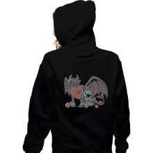 Load image into Gallery viewer, Shirts Zippered Hoodies, Unisex / Small / Black Dragon Cuties