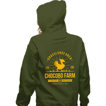 Load image into Gallery viewer, Shirts Zippered Hoodies, Unisex / Small / Military Green Chocobo Farm