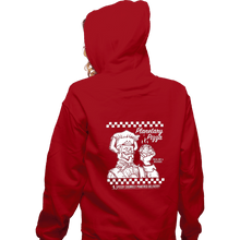 Load image into Gallery viewer, Daily_Deal_Shirts Zippered Hoodies, Unisex / Small / Red Planetary Pizza