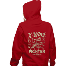Load image into Gallery viewer, Daily_Deal_Shirts Zippered Hoodies, Unisex / Small / Red X-Wing Garage