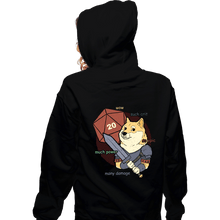 Load image into Gallery viewer, Secret_Shirts Zippered Hoodies, Unisex / Small / Black D&D Doge Meme