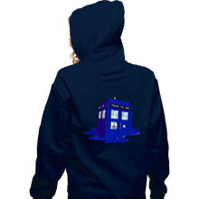 Load image into Gallery viewer, Daily_Deal_Shirts Zippered Hoodies, Unisex / Small / Navy Melting Tardis