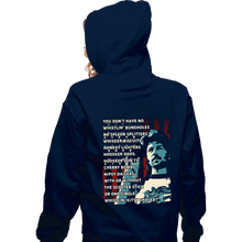 Load image into Gallery viewer, Secret_Shirts Zippered Hoodies, Unisex / Small / Navy Joe Dirt!