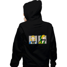 Load image into Gallery viewer, Shirts Zippered Hoodies, Unisex / Small / Black Arrested In Hyrule