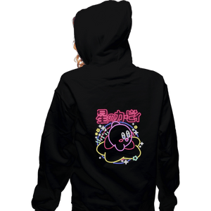 Daily_Deal_Shirts Zippered Hoodies, Unisex / Small / Black Neon Kirby
