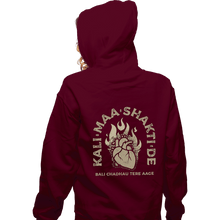 Load image into Gallery viewer, Shirts Zippered Hoodies, Unisex / Small / Maroon Kali Maa