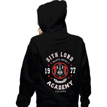Load image into Gallery viewer, Shirts Zippered Hoodies, Unisex / Small / Black Sith Lord Academy