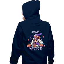 Load image into Gallery viewer, Daily_Deal_Shirts Zippered Hoodies, Unisex / Small / Navy Basic Witch Season