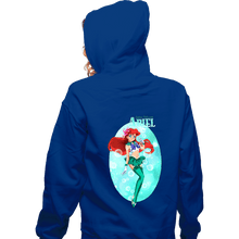 Load image into Gallery viewer, Secret_Shirts Zippered Hoodies, Unisex / Small / Royal Blue Sailor Ariel
