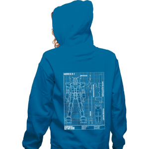 Shirts Pullover Hoodies, Unisex / Small / Sapphire RX-78-2 Blueprint