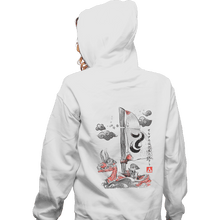 Load image into Gallery viewer, Shirts Zippered Hoodies, Unisex / Small / White Sailing With The Wind Sumi-e