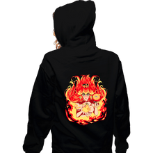 Load image into Gallery viewer, Daily_Deal_Shirts Zippered Hoodies, Unisex / Small / Black Peach Fire