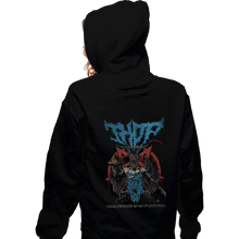 Load image into Gallery viewer, Daily_Deal_Shirts Zippered Hoodies, Unisex / Small / Black Evil House Of Pancakes