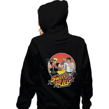 Load image into Gallery viewer, Shirts Zippered Hoodies, Unisex / Small / Black Sweep The Leg