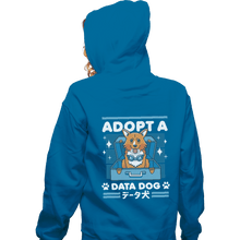 Load image into Gallery viewer, Shirts Zippered Hoodies, Unisex / Small / Royal Blue Adopt A Data Dog