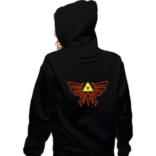 Load image into Gallery viewer, Shirts Zippered Hoodies, Unisex / Small / Black Hyrule Fire Crest