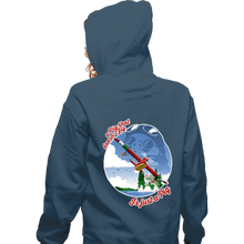 Load image into Gallery viewer, Shirts Zippered Hoodies, Unisex / Small / Indigo Blue A Pig That Doesn't Fly