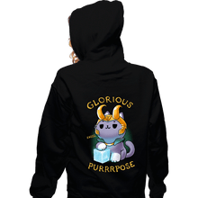 Load image into Gallery viewer, Shirts Zippered Hoodies, Unisex / Small / Black Mischief Cat