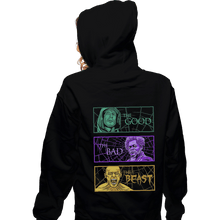 Load image into Gallery viewer, Shirts Zippered Hoodies, Unisex / Small / Black The Good, The Bad, And The Beast