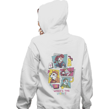 Load image into Gallery viewer, Shirts Zippered Hoodies, Unisex / Small / White What&#39;s The Story?
