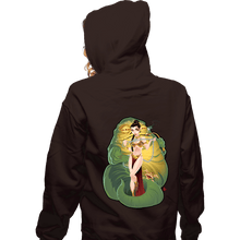 Load image into Gallery viewer, Daily_Deal_Shirts Zippered Hoodies, Unisex / Small / Dark Chocolate Leia And Jabba