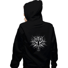Load image into Gallery viewer, Shirts Pullover Hoodies, Unisex / Small / Black Graffiti White Wolf