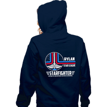 Load image into Gallery viewer, Secret_Shirts Zippered Hoodies, Unisex / Small / Navy The Starfighter