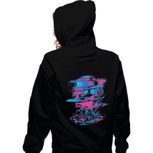 Load image into Gallery viewer, Shirts Zippered Hoodies, Unisex / Small / Black Glitch Cyborg
