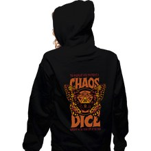 Load image into Gallery viewer, Daily_Deal_Shirts Zippered Hoodies, Unisex / Small / Black Chaos Dice