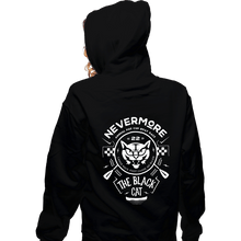 Load image into Gallery viewer, Shirts Zippered Hoodies, Unisex / Small / Black The Black Cat Canoe Emblem