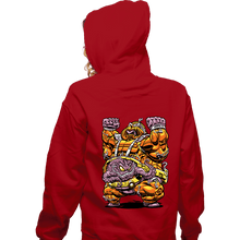 Load image into Gallery viewer, Daily_Deal_Shirts Zippered Hoodies, Unisex / Small / Red Mechanical Madman
