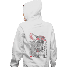 Load image into Gallery viewer, Shirts Zippered Hoodies, Unisex / Small / White Between Worlds Sumi-e